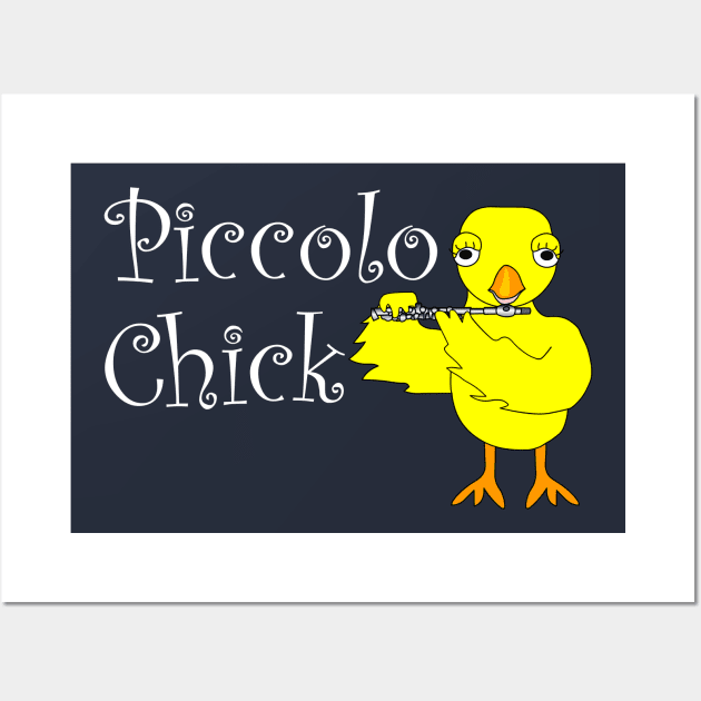 Piccolo Chick White Text Wall Art by Barthol Graphics